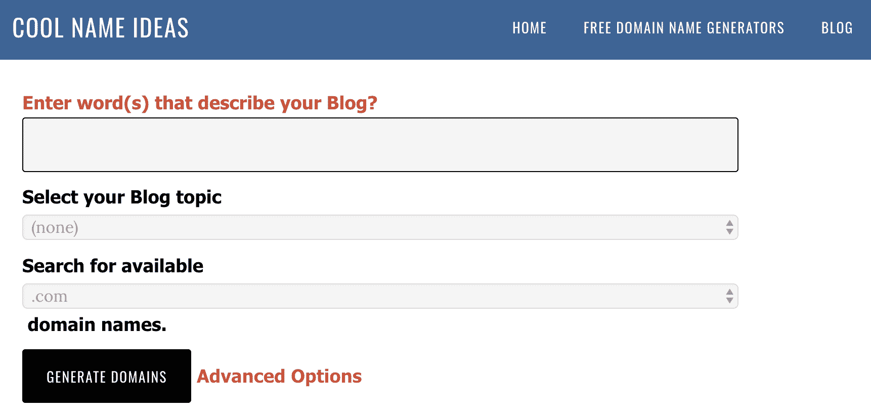 Cool Name Ideas Blog Name Generator